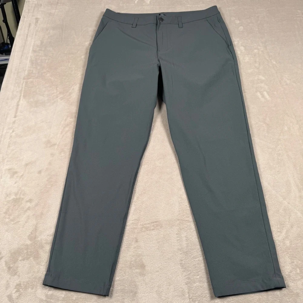 Lululemon Commission Slim-Fit Pant Mens 33 Grey Warpstreme Chino LM5AR2S
